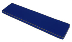 This is an example of an bench cushion in Duke Blue Devils colors.